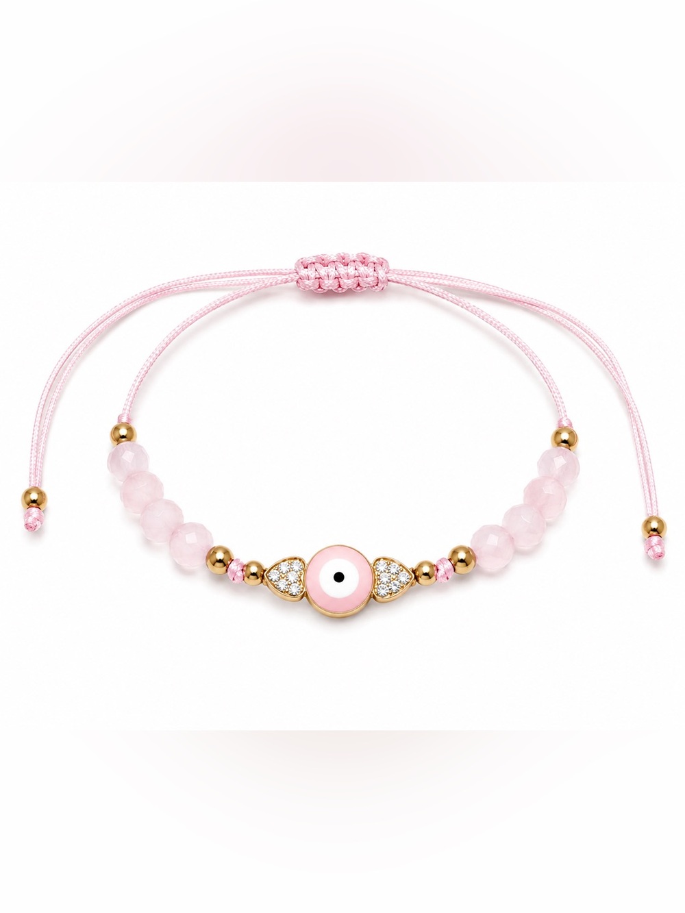 🎀🧿 
Pink Evil Eye Beaded Bracelet - Women Jewelry 🎀🧿